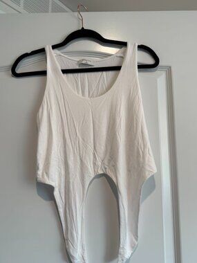Aritzia Babaton White Front-Tie Tank | Size XS